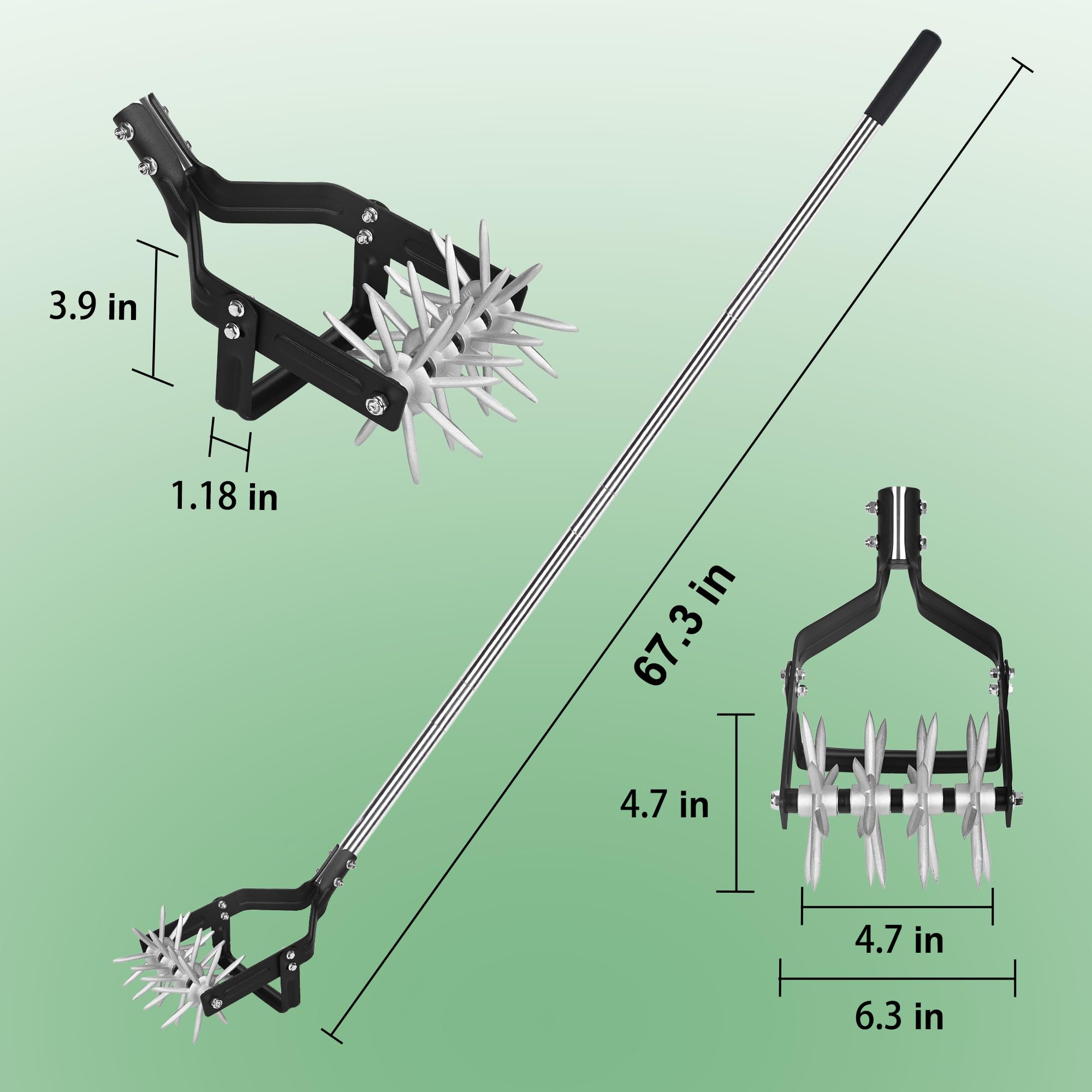 YEELOR Garden Rotary Cultivator lightweight design enables easy maneuvering.