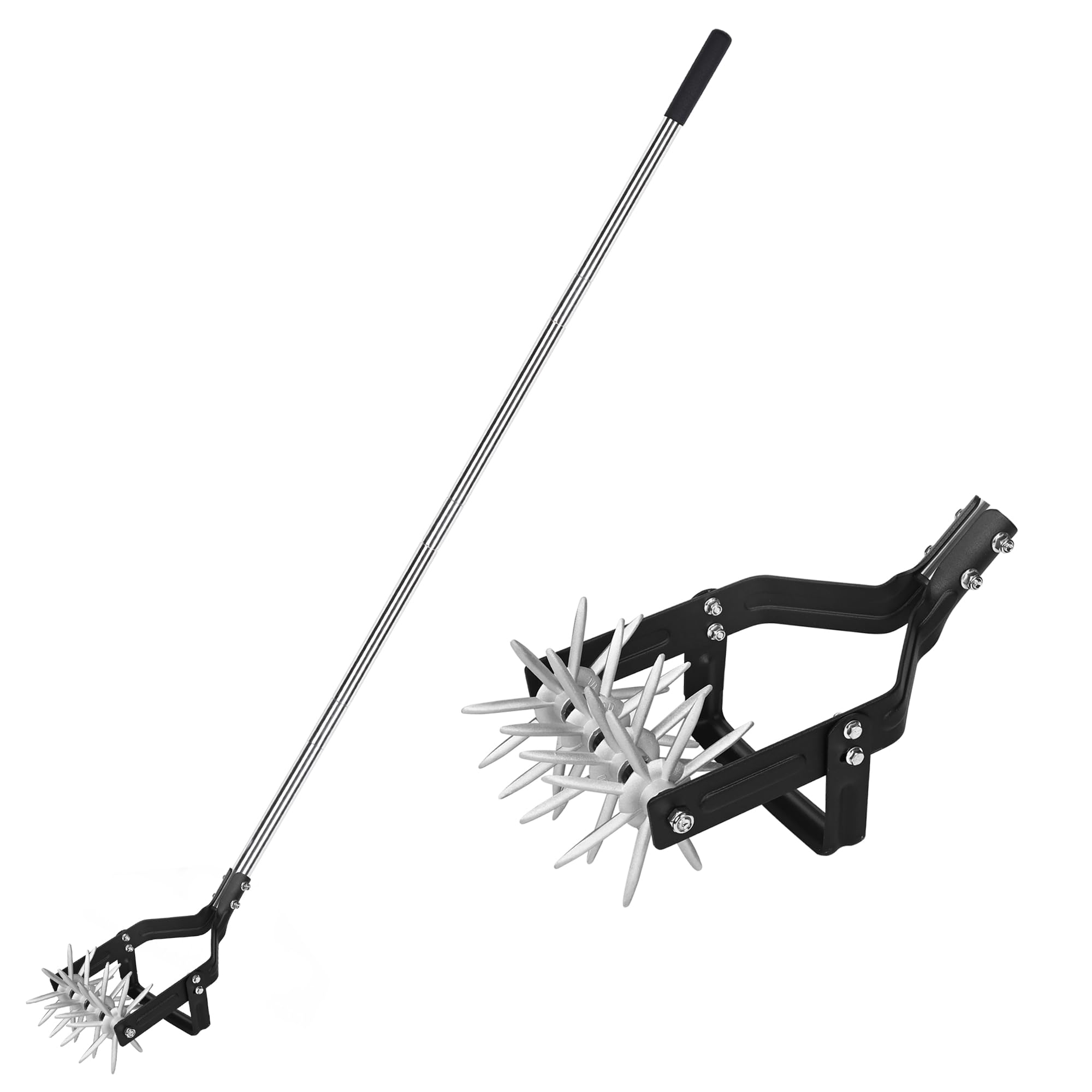 YEELOR Garden Rotary Cultivator teeth and scraper for efficient soil loosening.