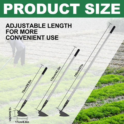 YEELOR Warren 57-inch adjustable handle reduces back strain for tall beds.