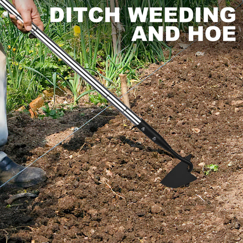 YEELOR Warren carbon steel shaft provides durable long reach for tough garden work.