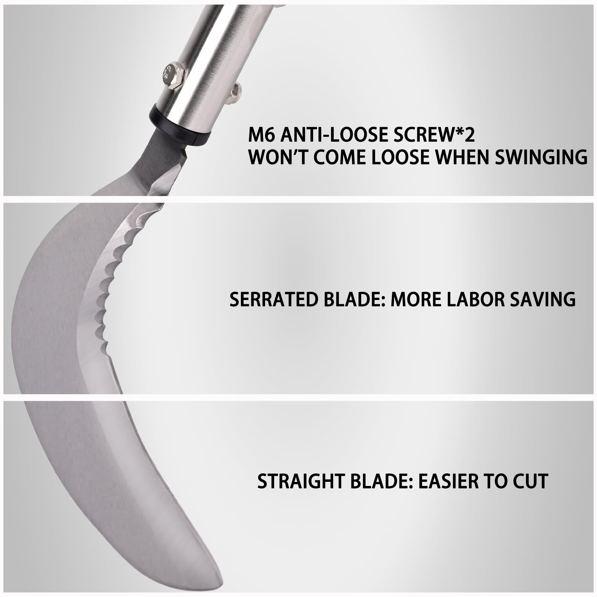 YEELOR durable stainless steel blade ready for frequent garden use