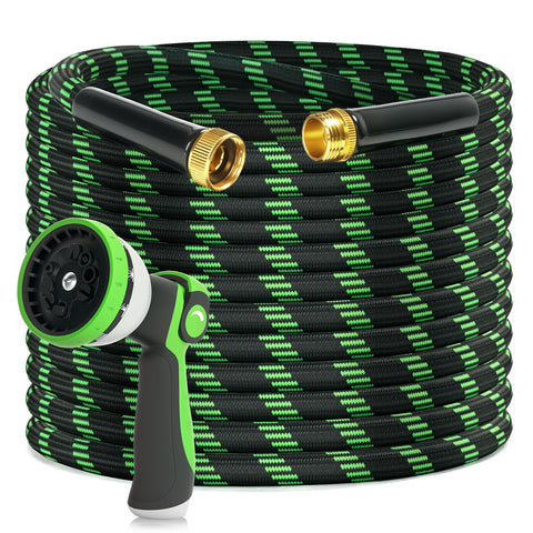Yeenuo Garden Hose 100ft non-expandable in action delivering steady water flow