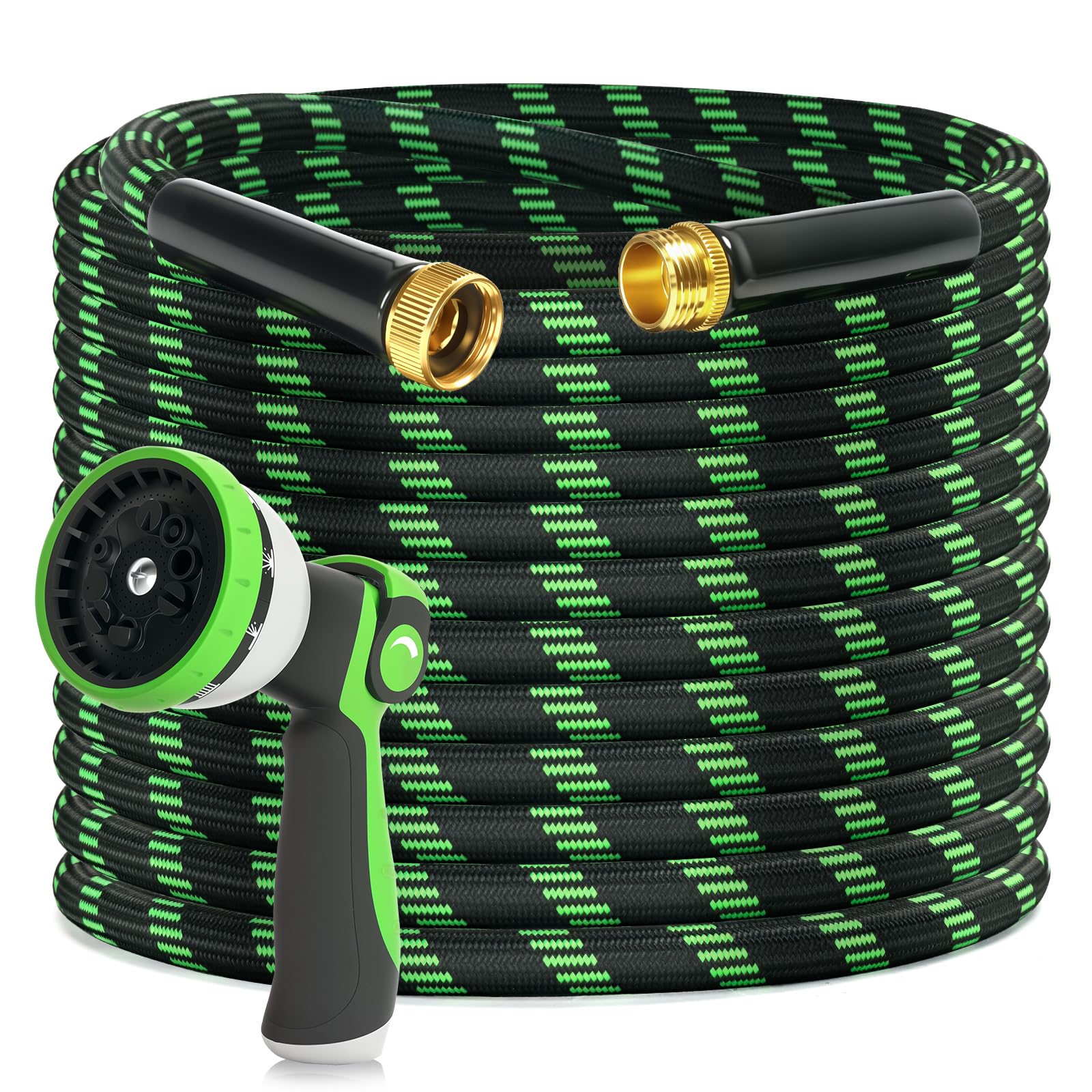 Yeenuo garden hose 50ft non-expandable—steady flow and compact storage.