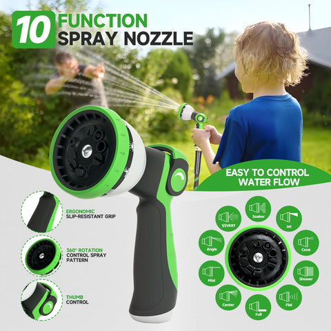 Yeenuo garden hose with aluminum connectors for secure leak-proof connections