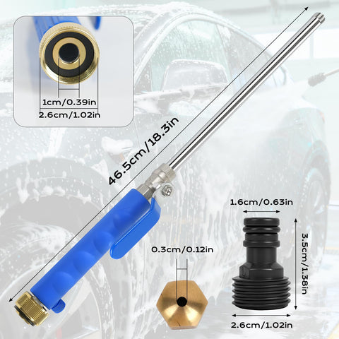Yeesingsen Jetnozzle car wash attachment boosts efficiency with adjustable spray.