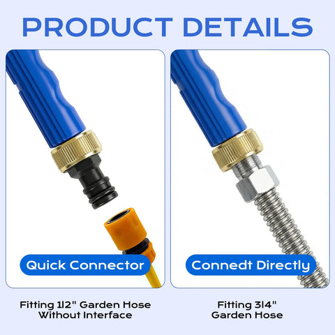 Yeesingsen Jetnozzle gutter cleaning tool helps reach gutters safely.