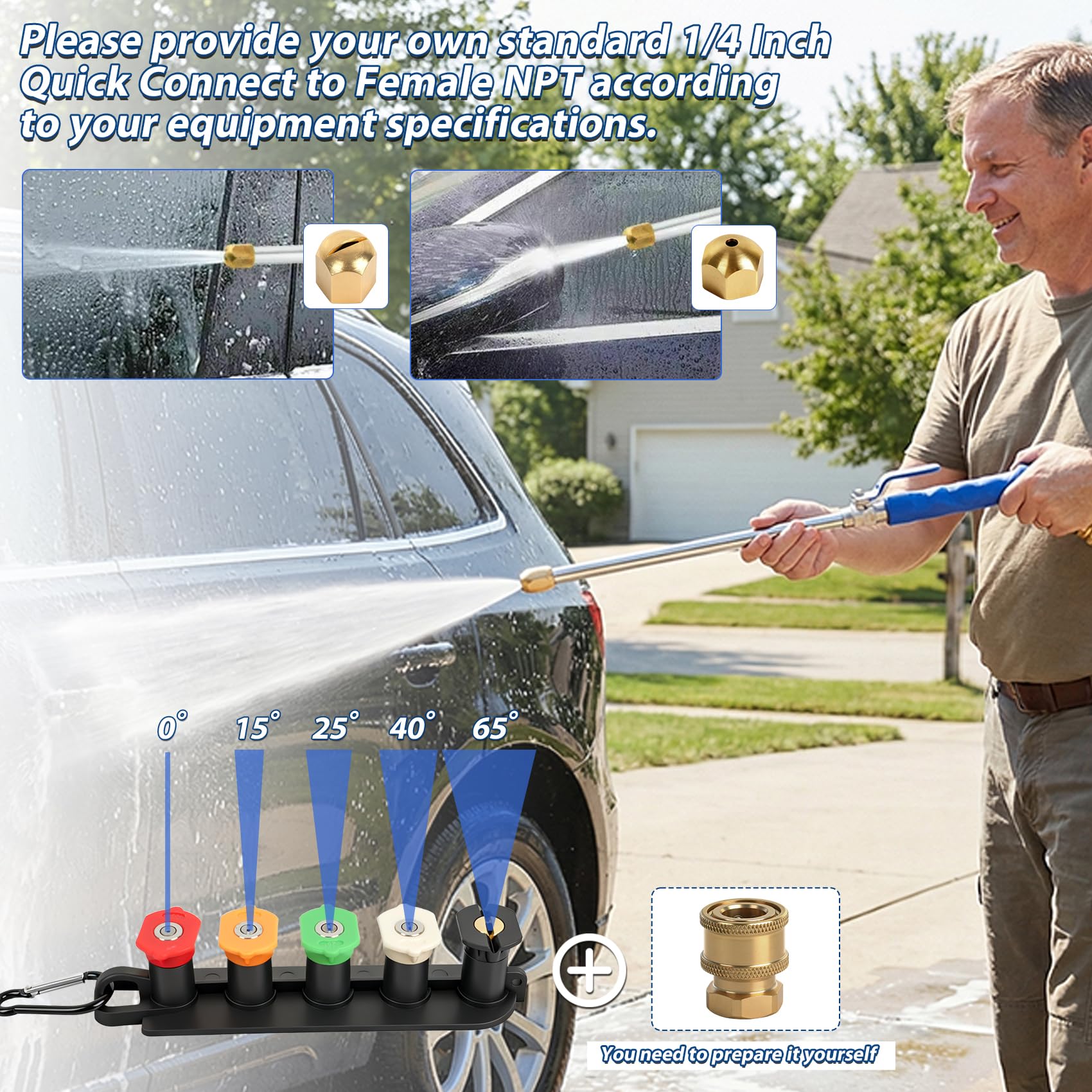 Yeesingsen Jetnozzle jet stream mode delivers powerful cleaning for stubborn dirt.
