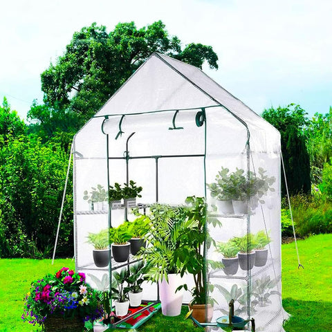 Yeesport walk-in greenhouse cover front view shows easy access for year-round gardening