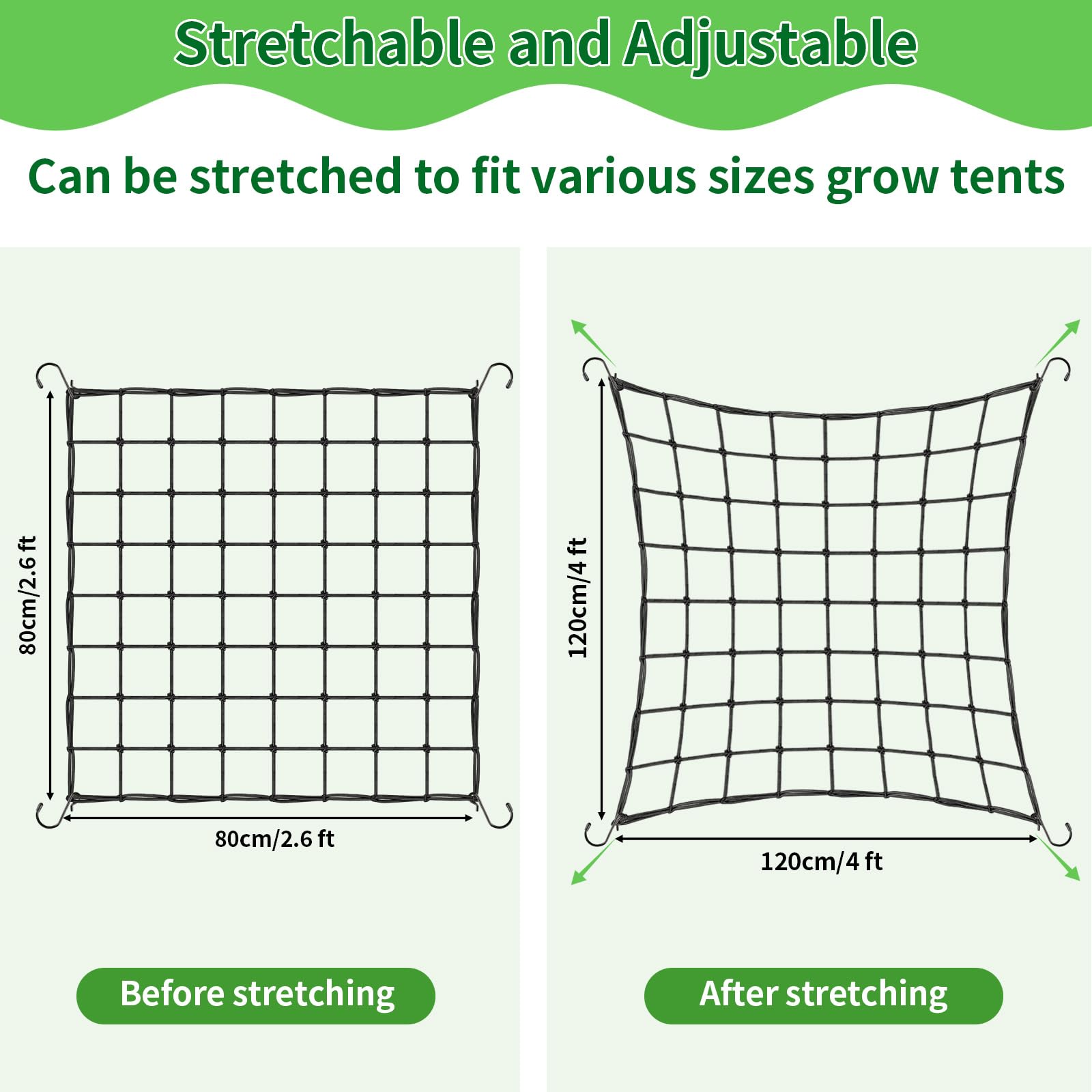 Close-up of Yeestone 4x4 mesh demonstrating sturdy elastic nylon construction.