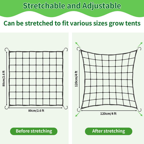 Yeestone garden accessories support cucumbers and other vining crops in tents.