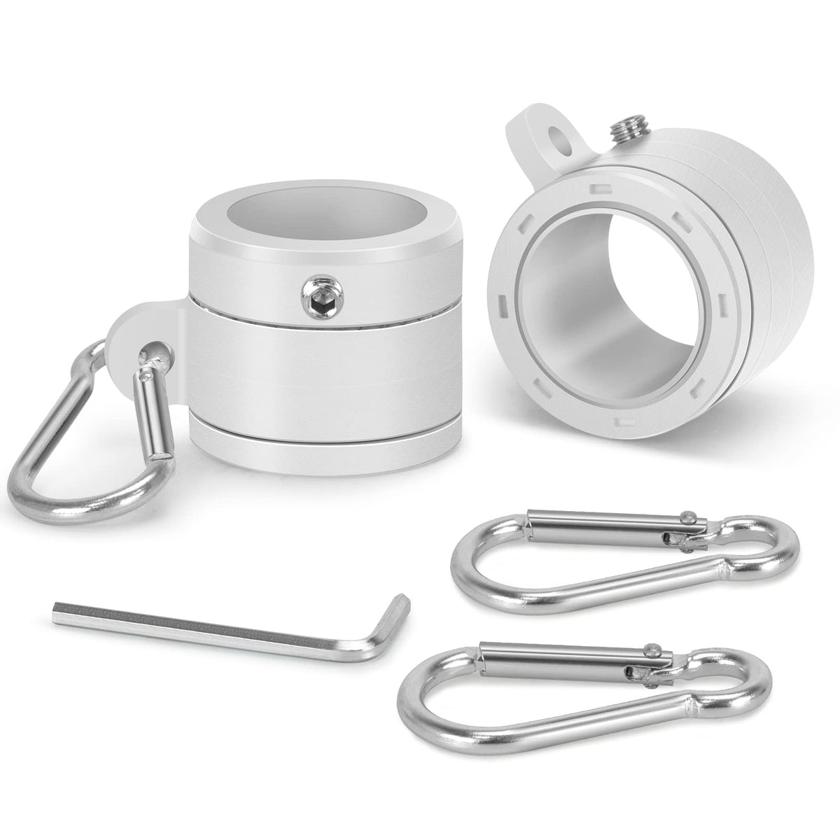 Yeesun 360° rotating flag ring in white helps flags spin freely and reduce wrap.