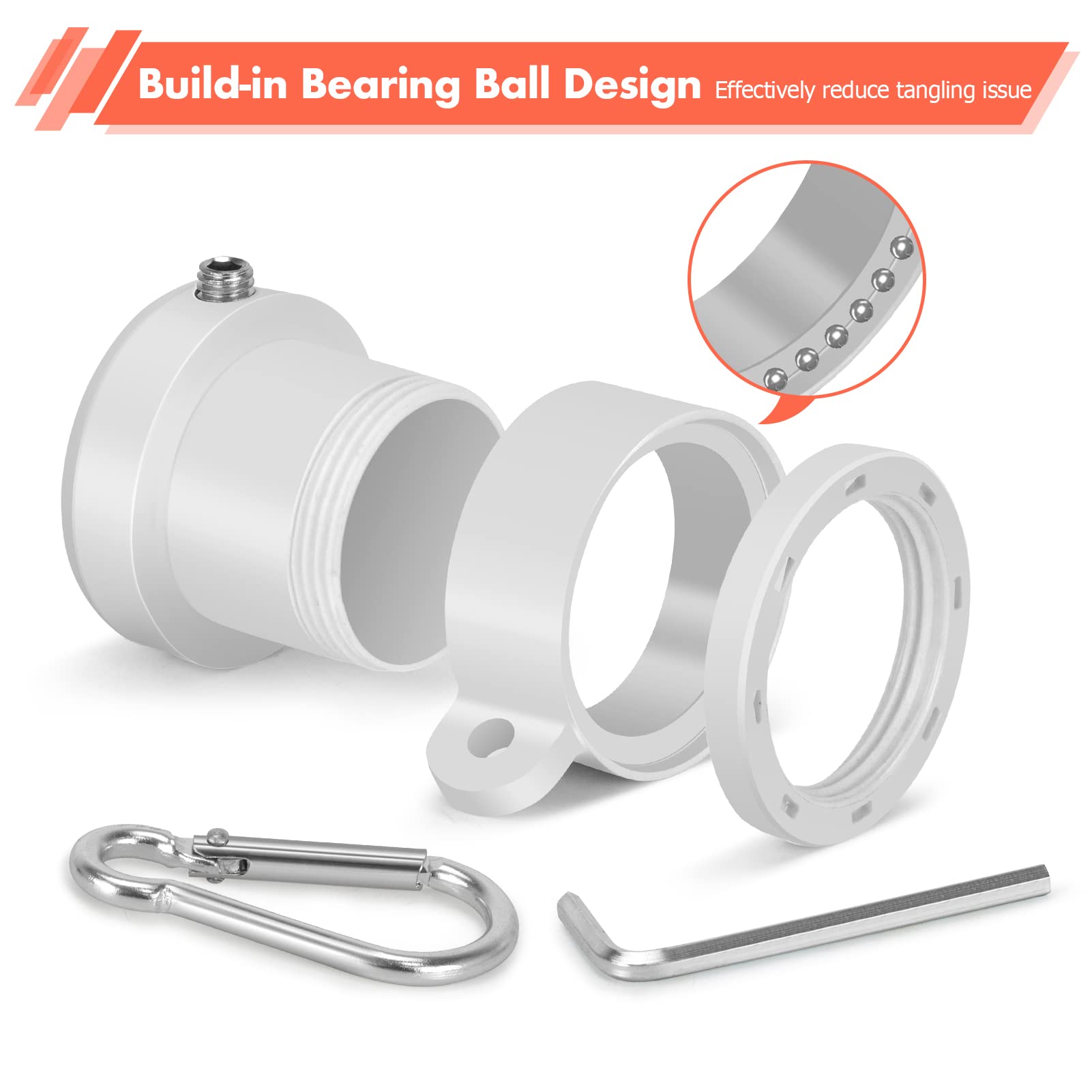 Yeesun aluminum hooks with grommet-ready design for secure flag attachment.