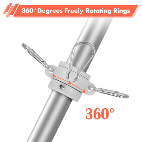 Yeesun aluminum mounting rings provide durable connections for flags.