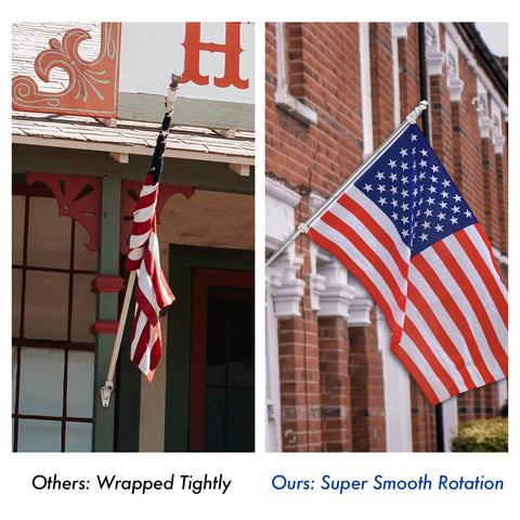 Yeesun anti-wrap system for flag poles 0.75–1.02 inches improves wind performance.