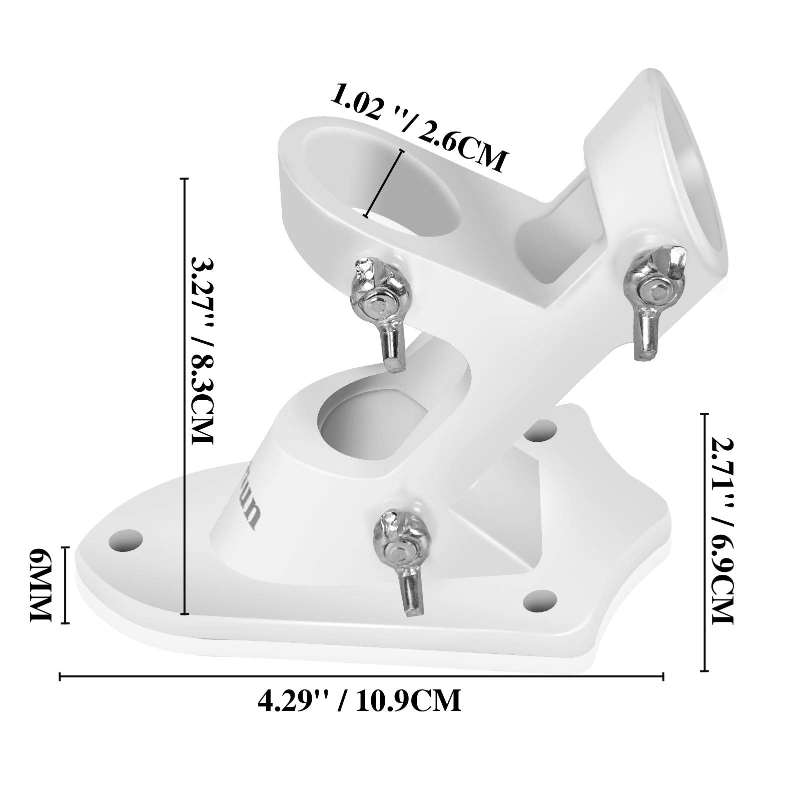 Yeesun 2-position bracket demonstrates angle options for secure porch flag displays.