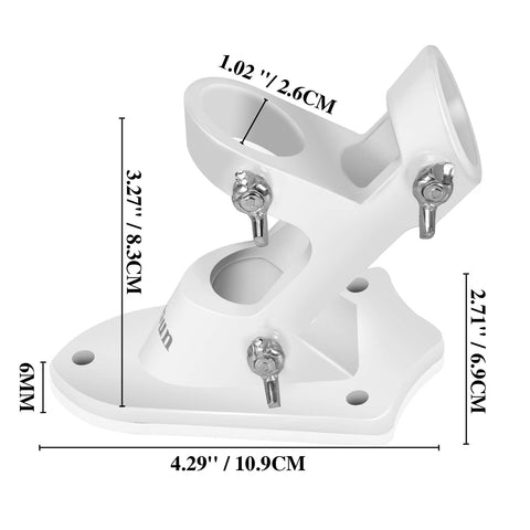 Yeesun 2-position bracket demonstrates angle options for secure porch flag displays.