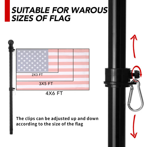 Yeesun flagpole easy-installation kit with mounting hardware for quick setup