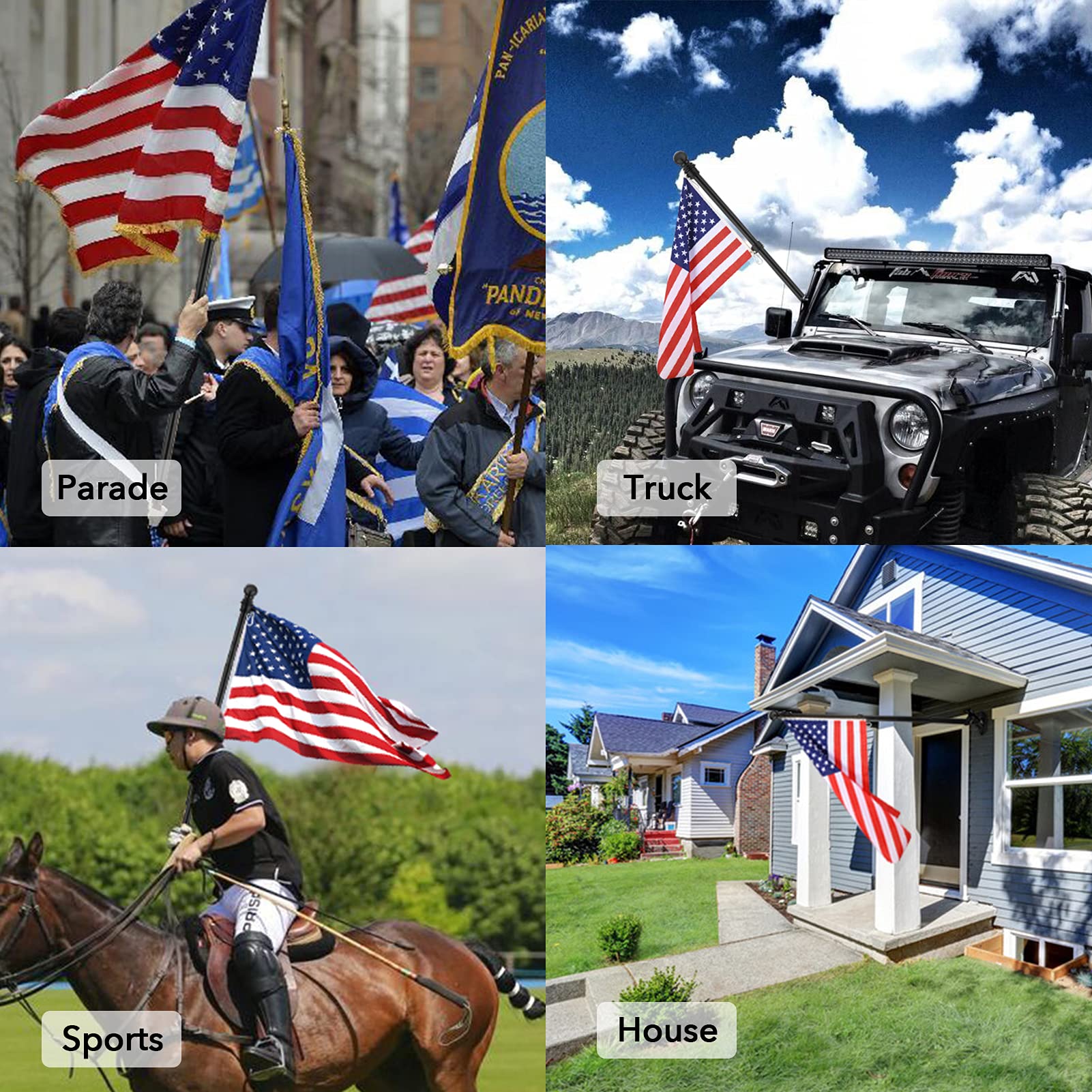 Yeesun flagpole mounting hardware included enables fast, secure installation