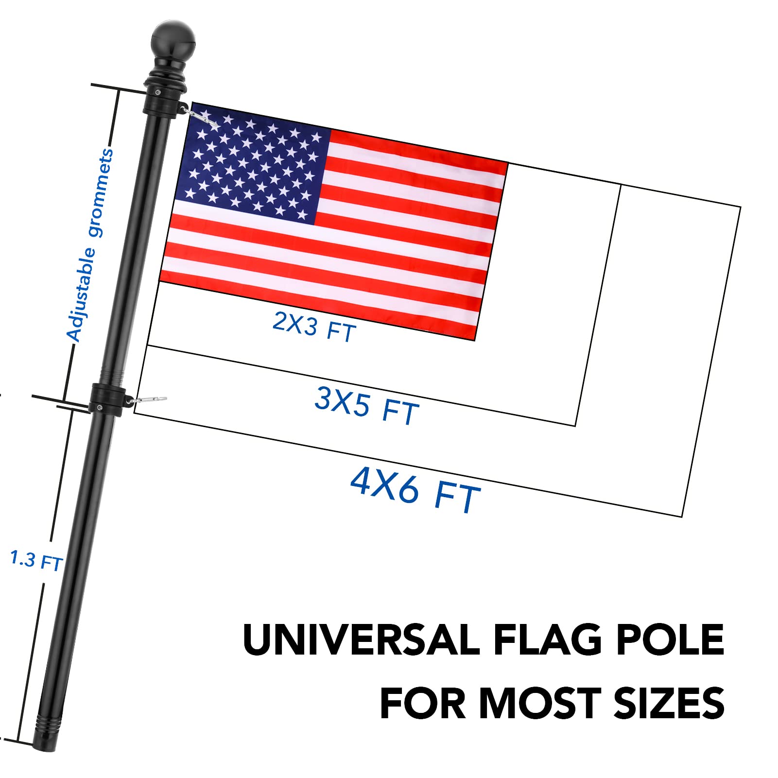 Yeesun stainless steel flag pole for outdoor use