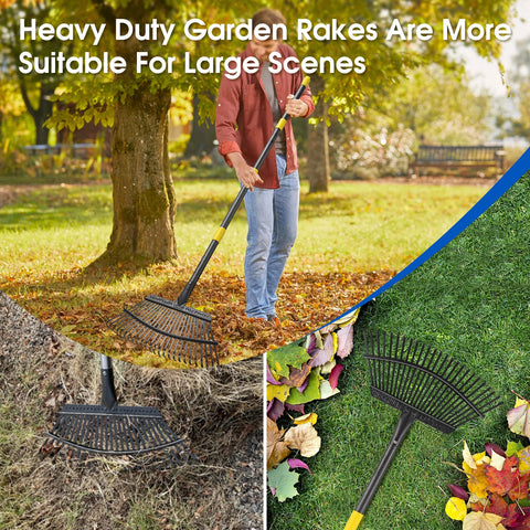 Non-slip ergonomic grip on YeYeBest leaf rake