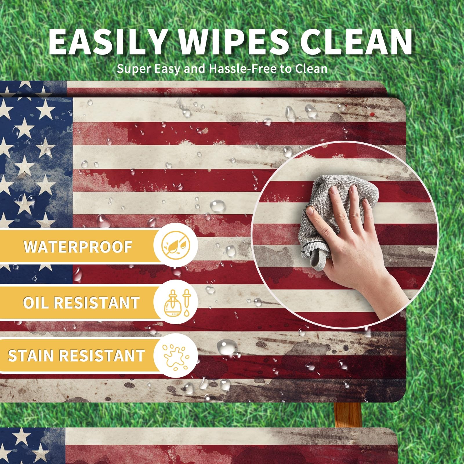 YEYE JUICE waterproof and oilproof table cover protects surfaces and wipes clean