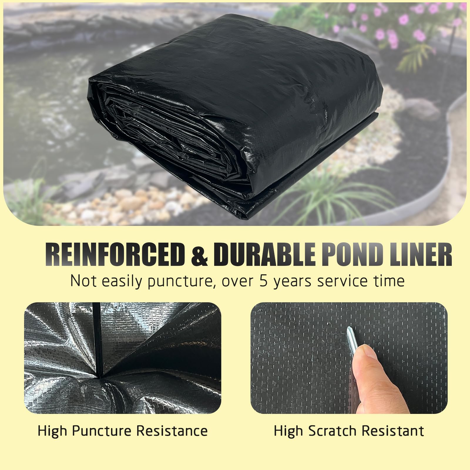 Yeezoo liner shows puncture and scratch resistance for outdoors.