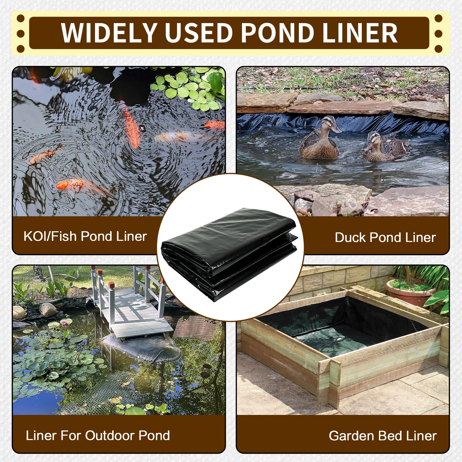 yeezoo raised bed waterproof liner for garden ponds and planters