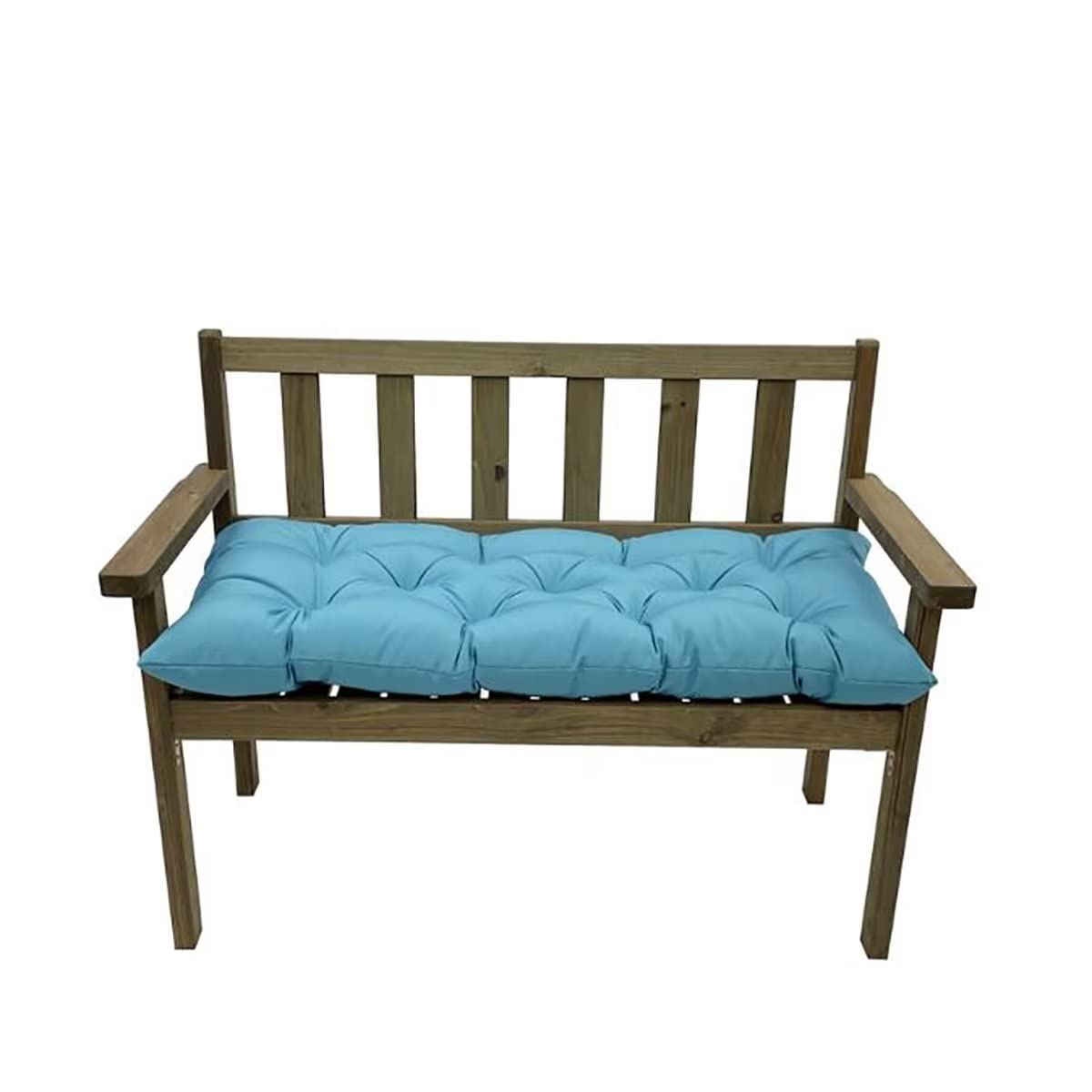 Yefound bench cushion teal 40x20 front view shows weatherproof design.