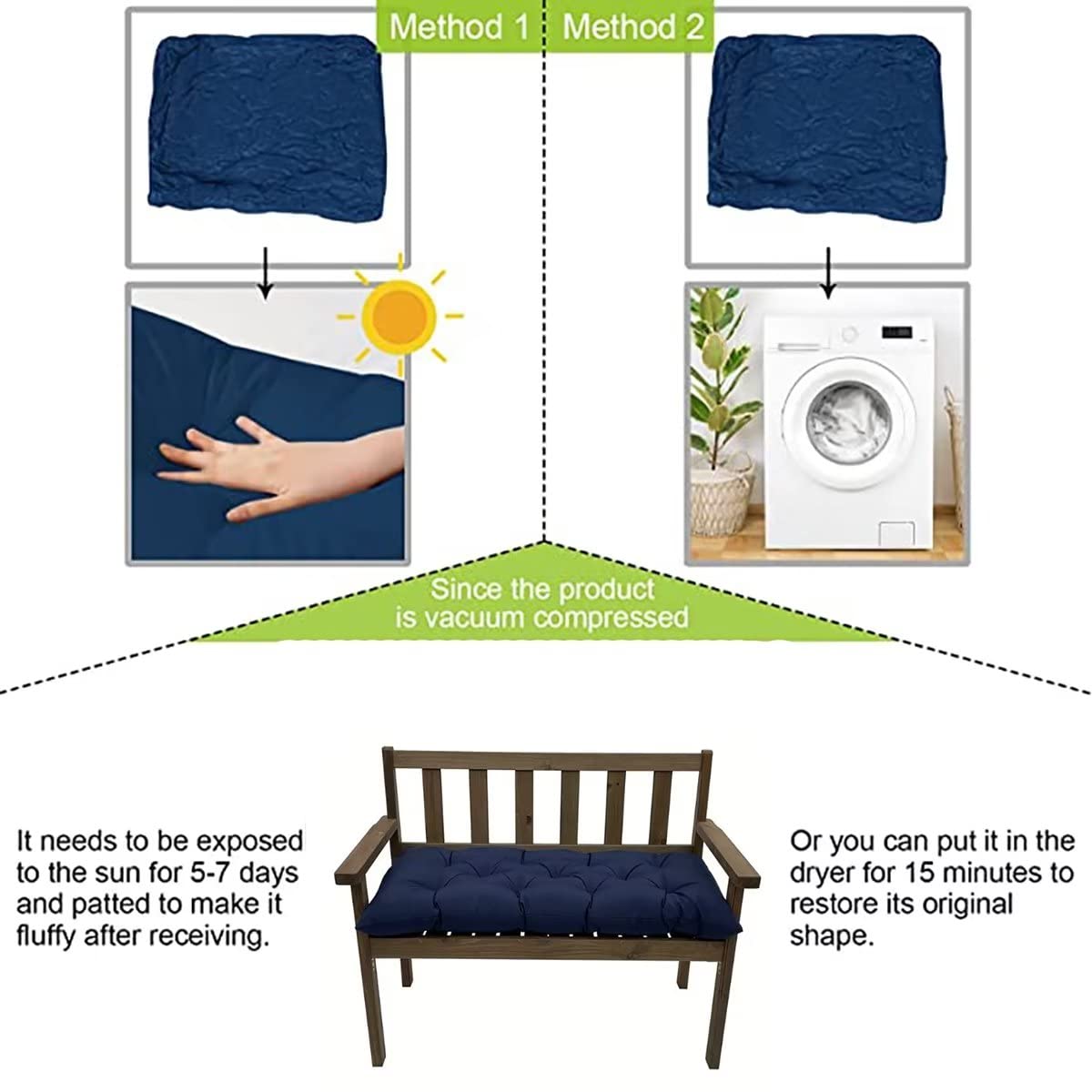 Yefound cushion dries quickly after rain for easy outdoor use