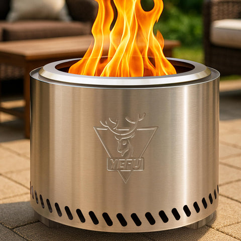 YEFU smokeless-fire-pit-technology reduces smoke for comfortable outdoor gatherings.