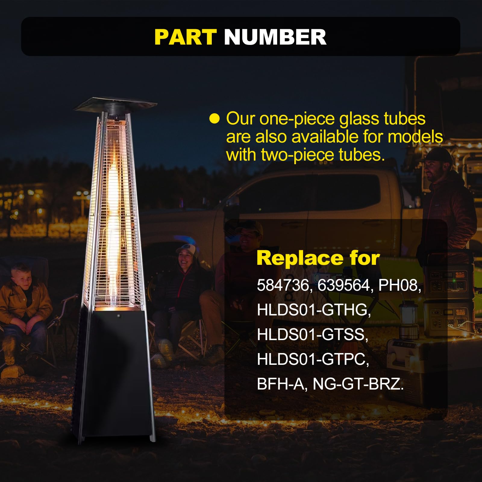 YEHERIT compatibility with Hiland and Fire Sense outdoor heaters simplifies upgrades