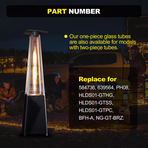 YEHERIT compatibility with Hiland and Fire Sense outdoor heaters simplifies upgrades