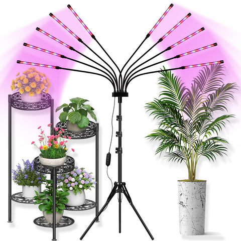Yehsence grow light with 10 heads full-spectrum close up for broad indoor coverage.