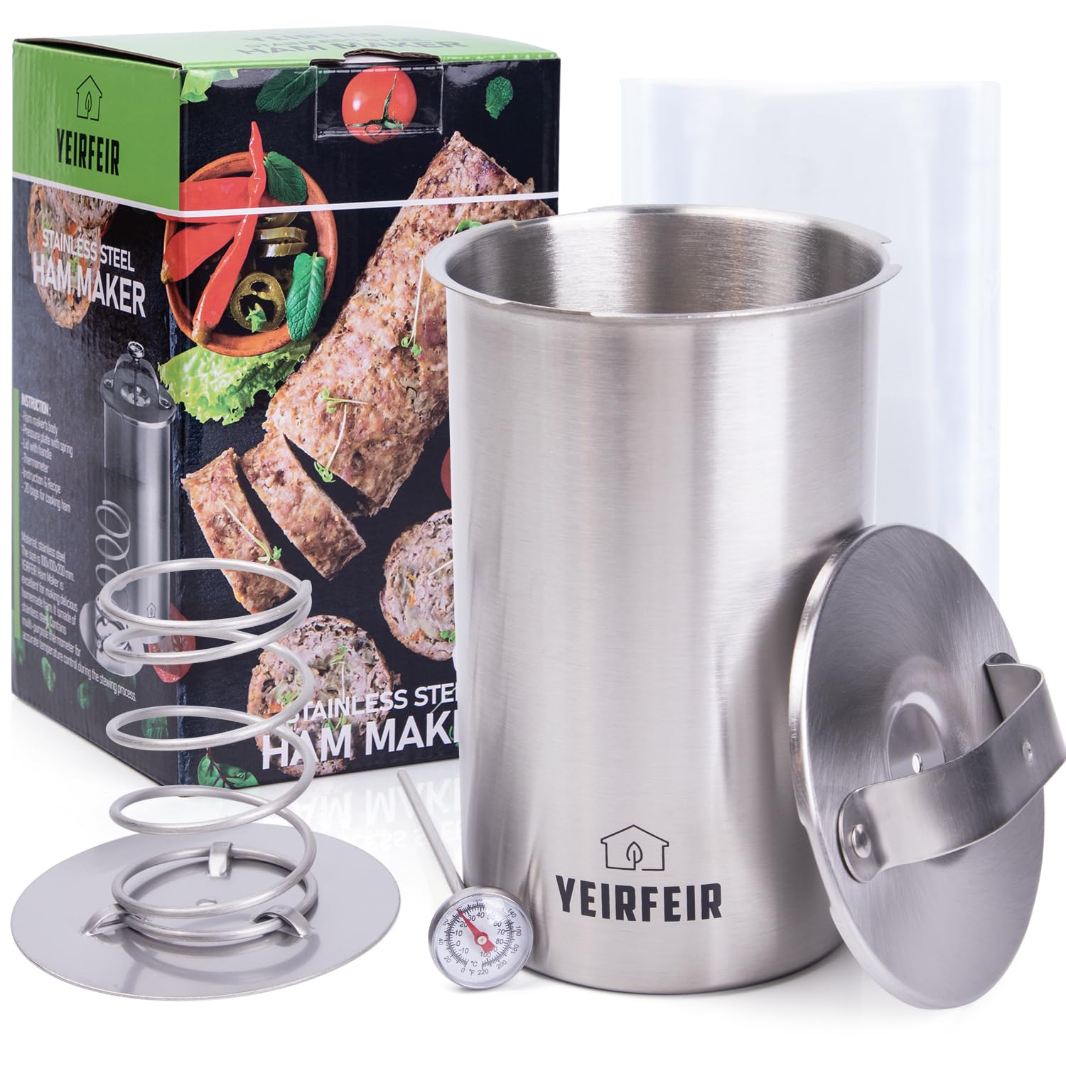 YEIRFEIR ham press for deli meats enabling homemade, preservative-free slices