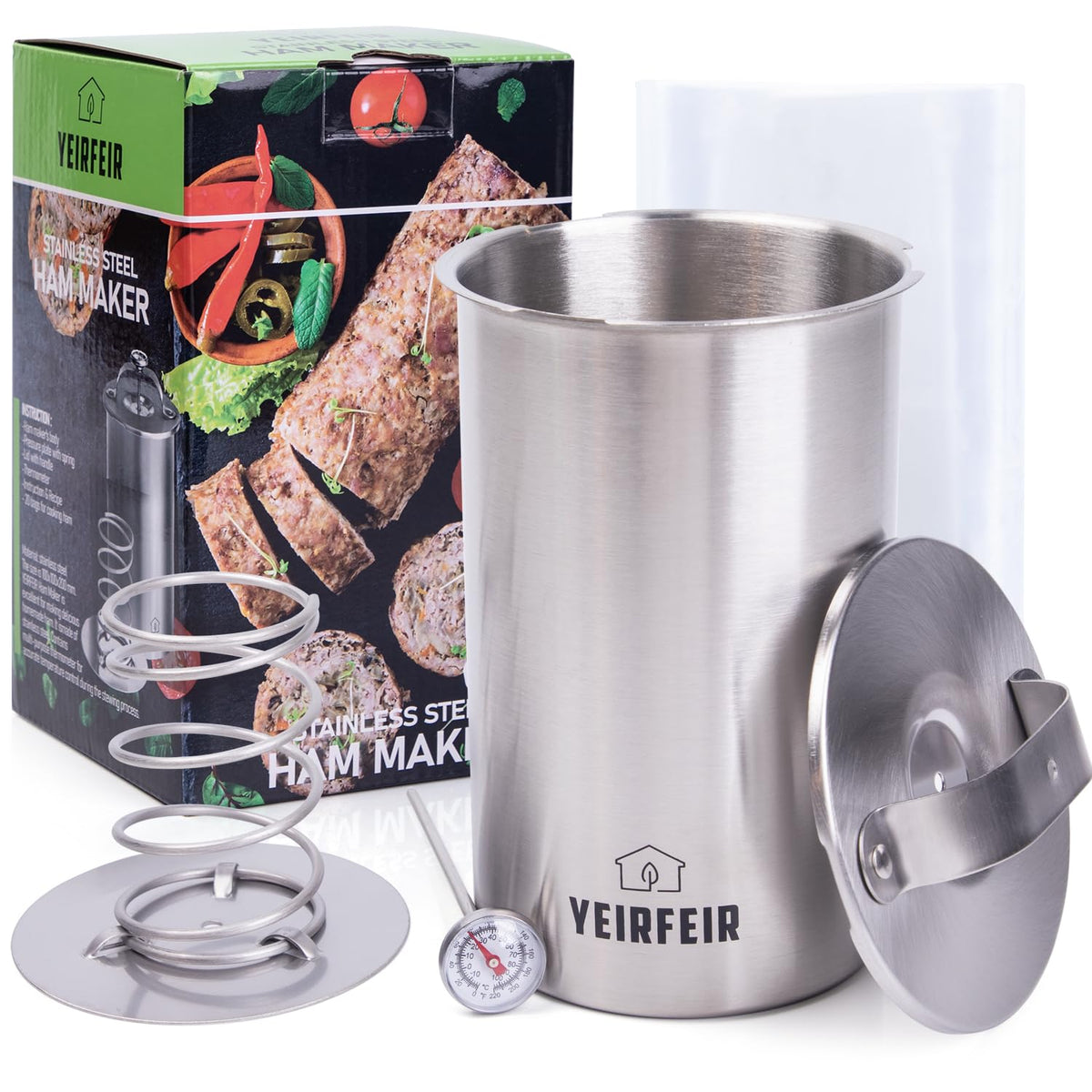 YEIRFEIR ham press for deli meats enabling homemade, preservative-free slices