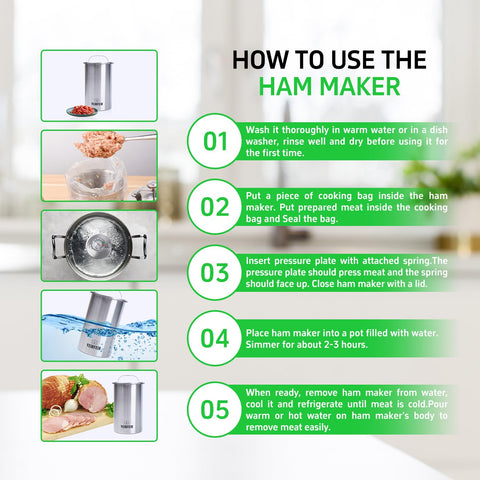 YEIRFEIR gift-ready ham press for food lovers and home chefs