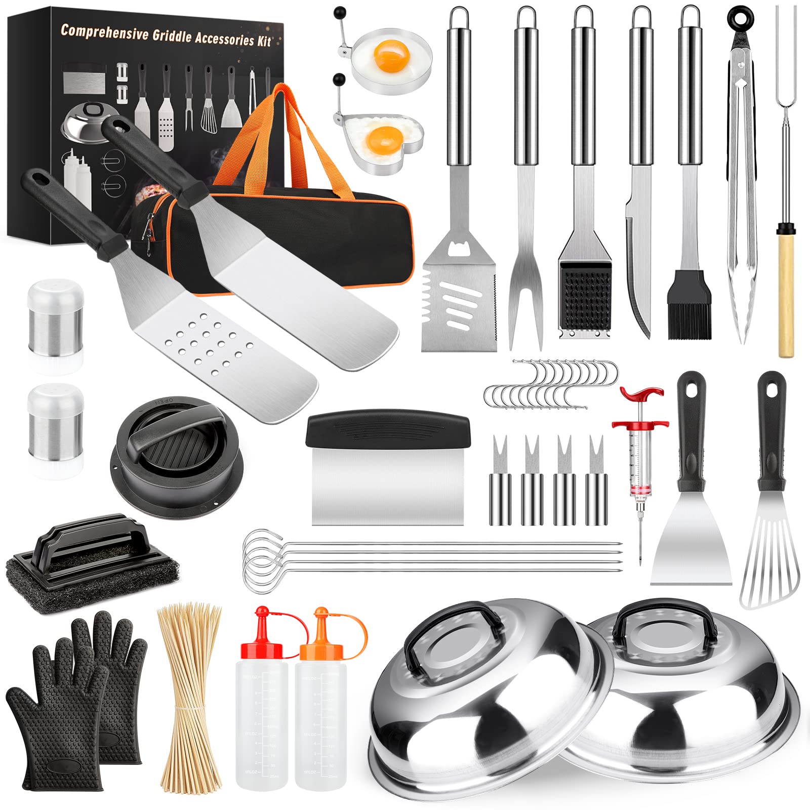 Yekale griddle accessories kit with a 4 in 1 spatula for versatile cooking
