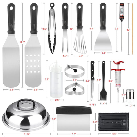 Yekale Griddle Accessories Kit basting cover reducing splatter during cooking