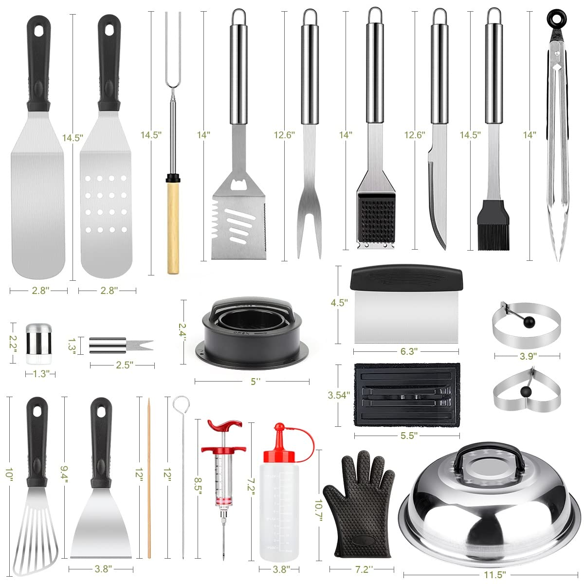Yekale extendable roast fork for precise turning on the griddle
