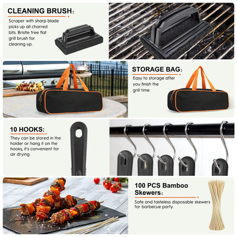 Yekale Griddle Accessories Kit spice shakers for flavor control