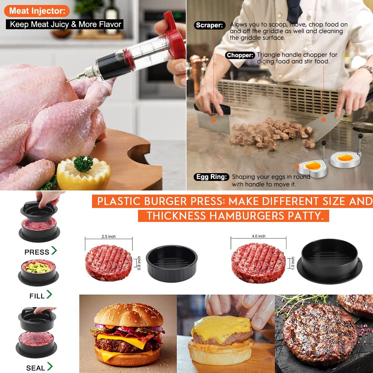 Yekale griddle scraper for fast residue removal and easy cleanup