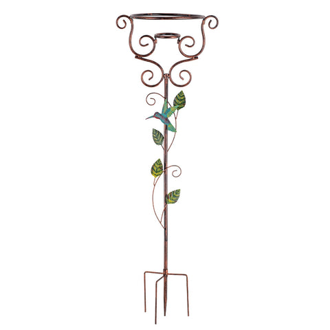 YELENEW gazing-ball-stand with four-prong base for secure lawn display.