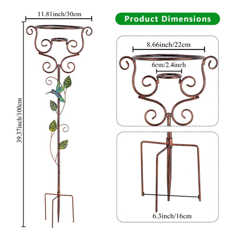 YELENEW hummingbird vines design stand complements yard decor.