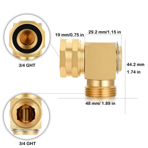 YELUN 90-degree hose connector improves reach and reduces strain