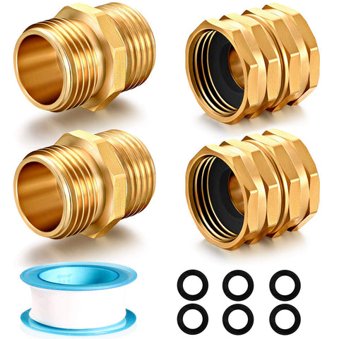 YELUN brass double-male hose connector for durable, quick connections