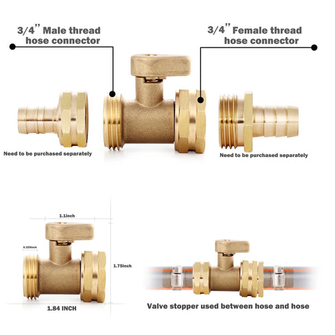 YELUN brass garden hose adapter for quick, secure setup