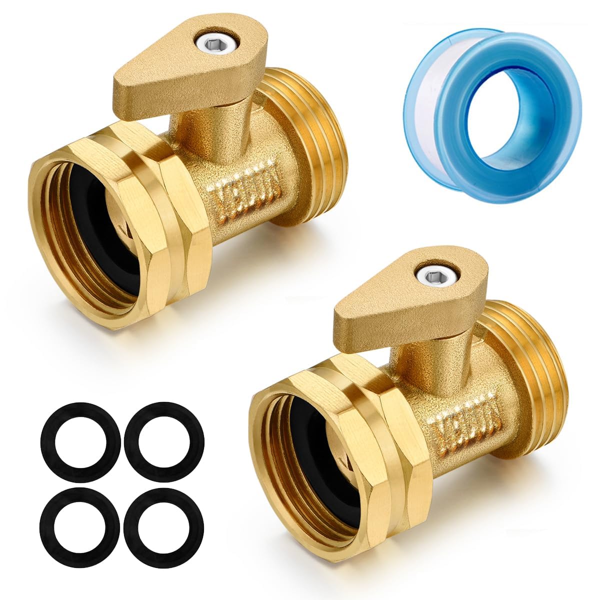 YELUN brass shut-off valve with 3-4in connection for precise hose control