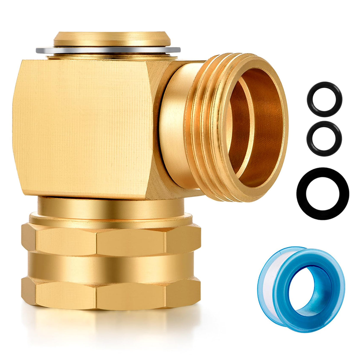 YELUN brass garden hose swivel elbow reduces kinking for easy watering