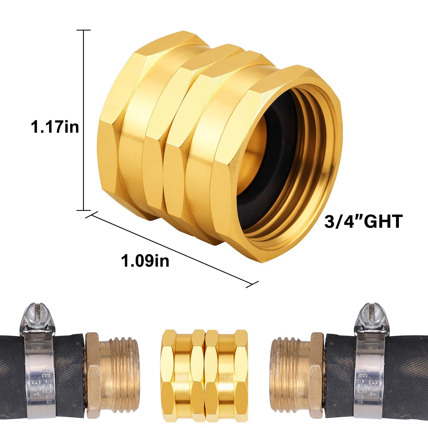 YELUN double female coupler for quick, secure hose connections