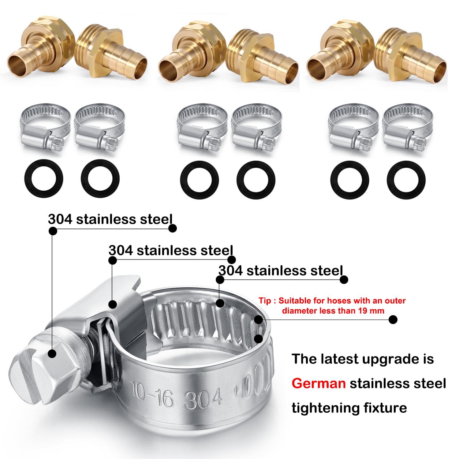 YELUN half-inch US-thread brass connector showing broad compatibility.